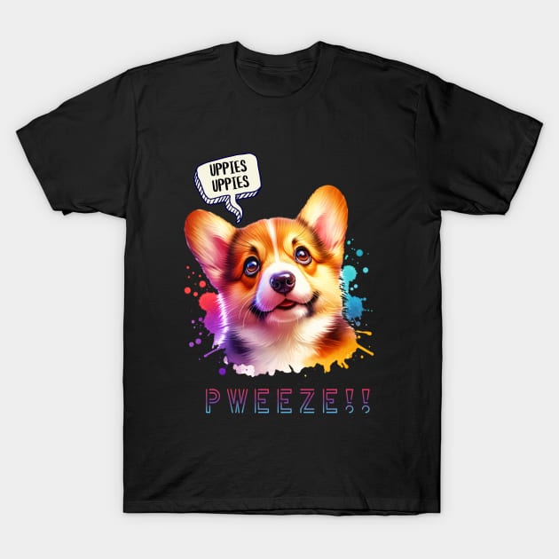 Uppies, Cute Dog, Pick Me Up T-Shirt by CloudEagleson